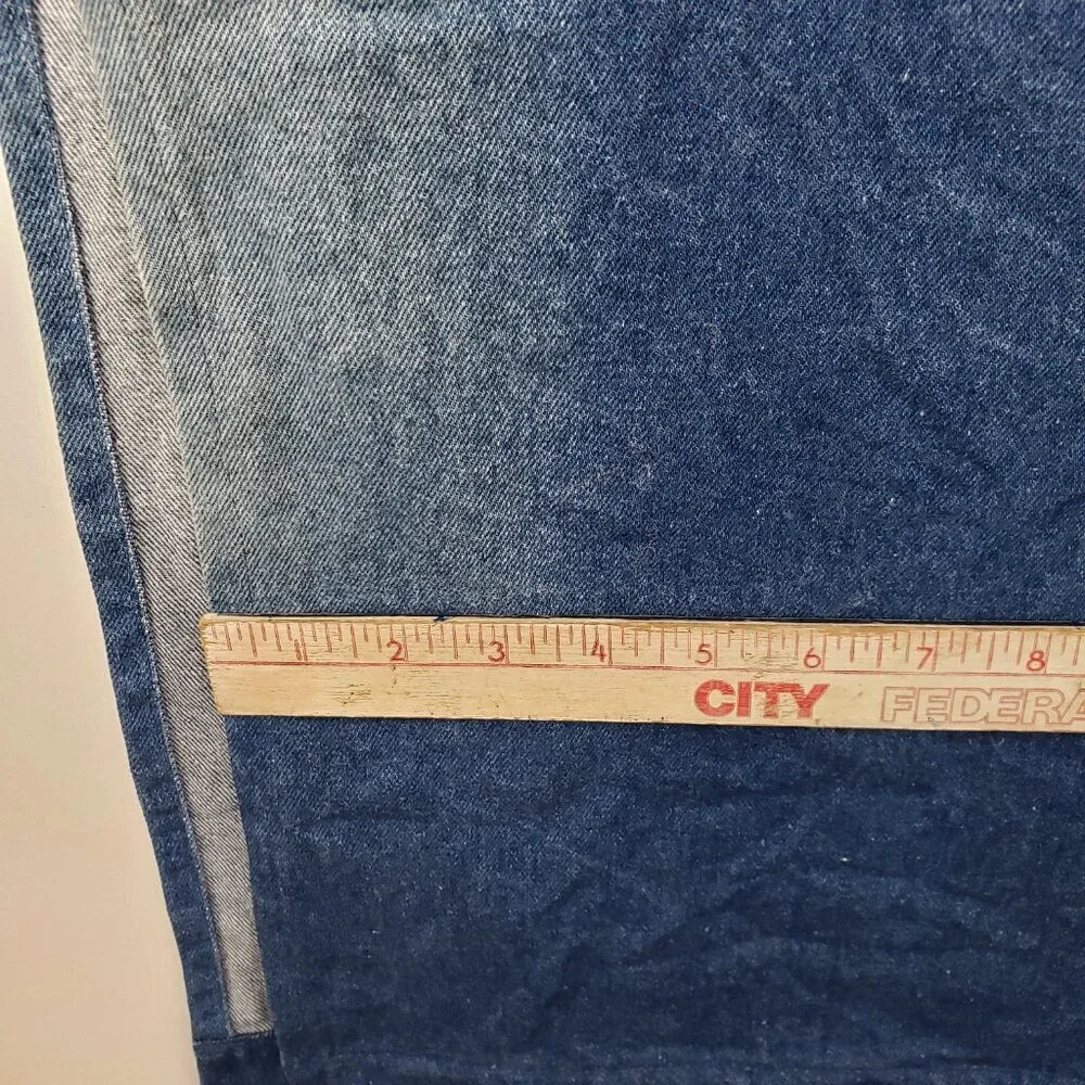 Pottery Barn Kids Blue Denim Overall Curtains Pair of 2 FLAWED Size 54
